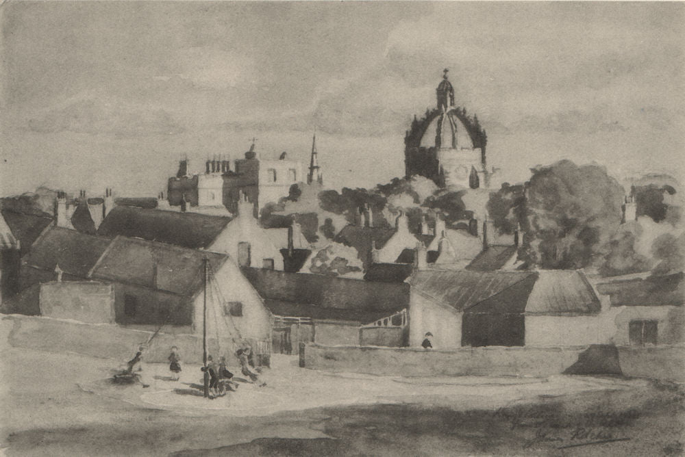 ABERDEEN. King's College. Scotland. By James Ritchie 1952 old vintage print